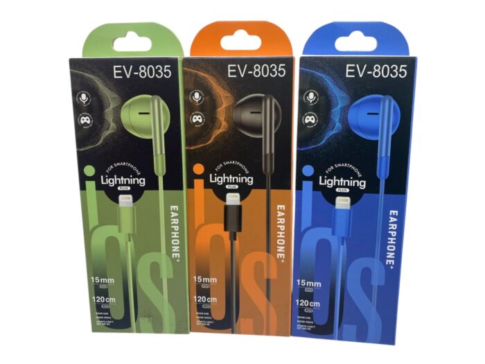AUDÍFONOS PARA IPHONE 15mm/ EV-8035 EARPHONE DE COLORES - Imagen 2