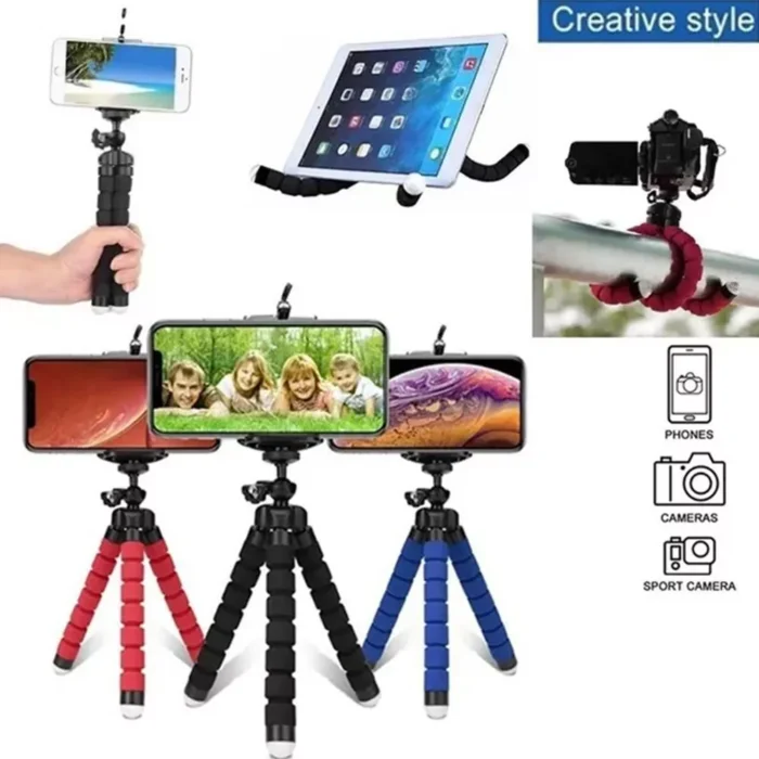 Trípodes, Trípode Para Teléfono Móvil, Cámara, Soporte Con C - Imagen 3