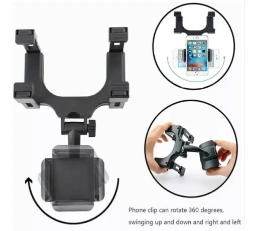 Soporte De Celular Para Espejo Retrovisor De Auto Con Rotac - Imagen 3