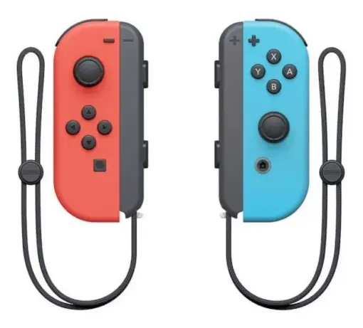 Control Joystick Inalámbrico Nintendo Switch Neon Red Blue Con Cuerdas - Imagen 3
