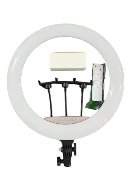 Anillo de luz LED de 18 pulgadas con soporte de tres posiciones - Imagen 3