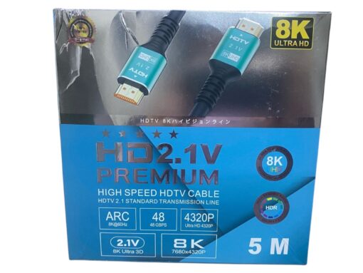 CABLE HDMI 2.1V 8K DE 5MTS DM ALUMINIO ALTA CALIDAD
