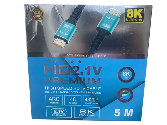 CABLE HDMI 2.1V 8K DE 5MTS DM ALUMINIO ALTA CALIDAD