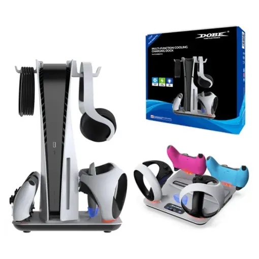 Cargando Dock Carger Base Auriculares Pastilla de enfriamiento para PS5/ PS5 SLIM/PS5 PRO