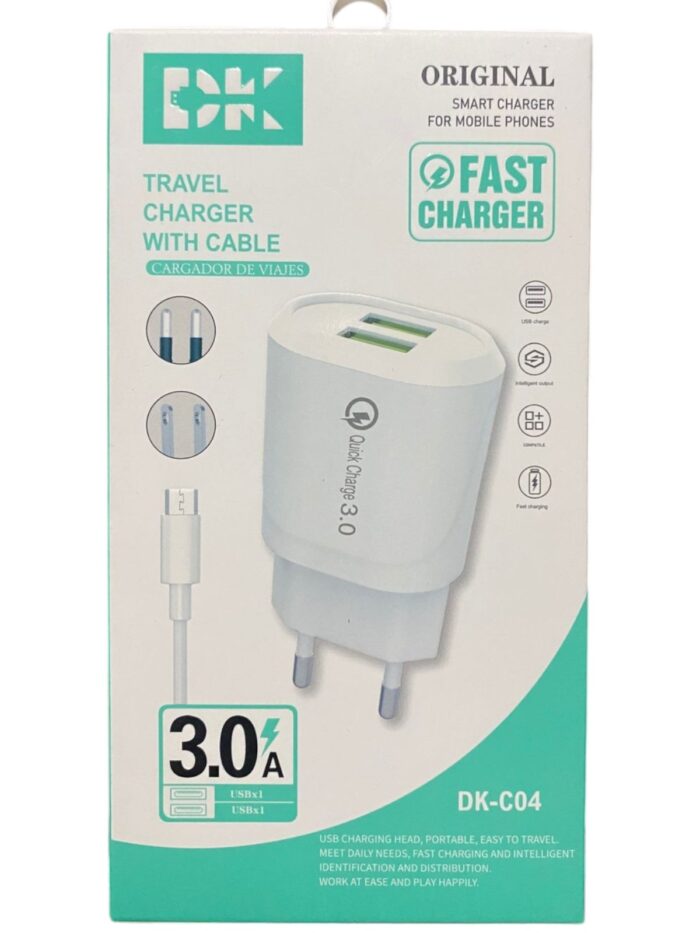 CARGADOR DOBLE USB A TIPO C