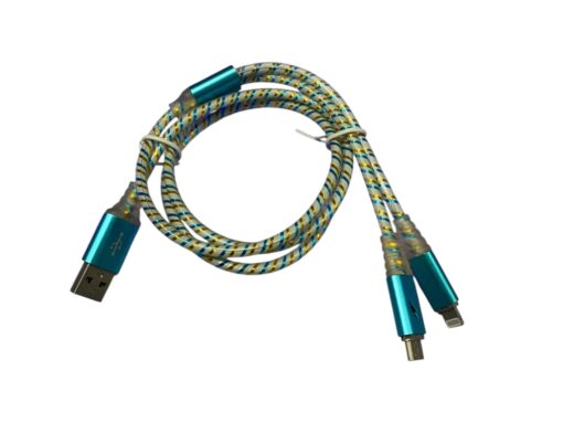Cable de carga divisor de doble puerto iPhone Y V8. - Imagen 2