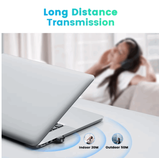 Adaptador Transmisor Receptor Bluetooth BT06B-5.1 Usb Notebook Pc - Imagen 5