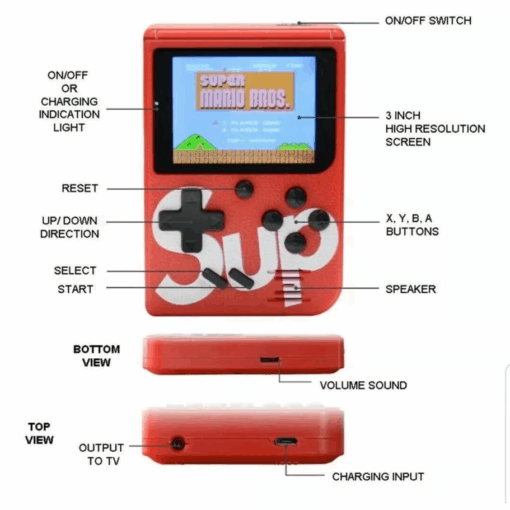 Consola Retro Portátil SUP 3 para 1 persona - Imagen 2
