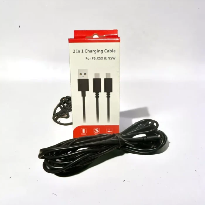 3 Metros de Cable de Carga para controlador PS5 2 en 1 Compatible con controlador PS5, Switch Lite, XBOX Series X/Series S Controllers, Smart Phone - Imagen 2