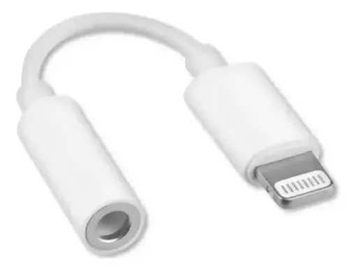 Adaptador Auricular Compatible Con iPhone Lightning A 3.5mm Color Blanco - Imagen 2