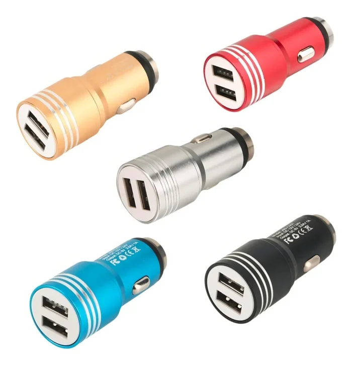 Cargador Coche 3.1a Plug 2 Puertos Usb 3 En 1 Carga - Imagen 2