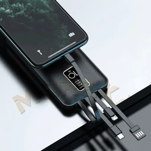 Moreka Power Bank Batería Portátil Carga Rápida 10000mah 4 Cables Blanco - Imagen 6