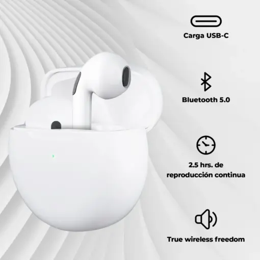 Audífonos Pro 6 Bluetooth Blancos di - Imagen 2