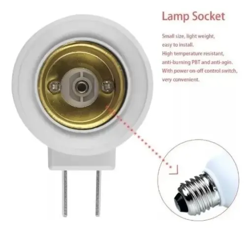 Pack Adaptador Porta Lámpara A Enchufe Directo A 220v - Imagen 3