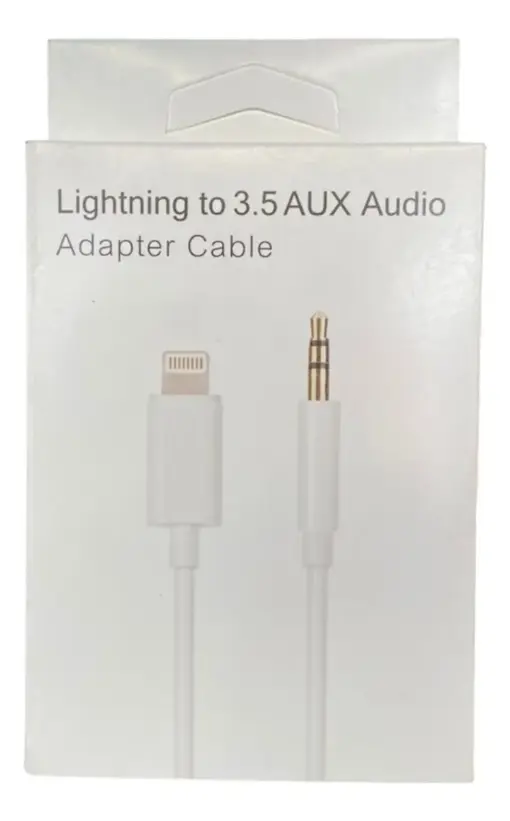 Cable Adaptador Auxiliar Audio Audífono Para iPhone A 3.5