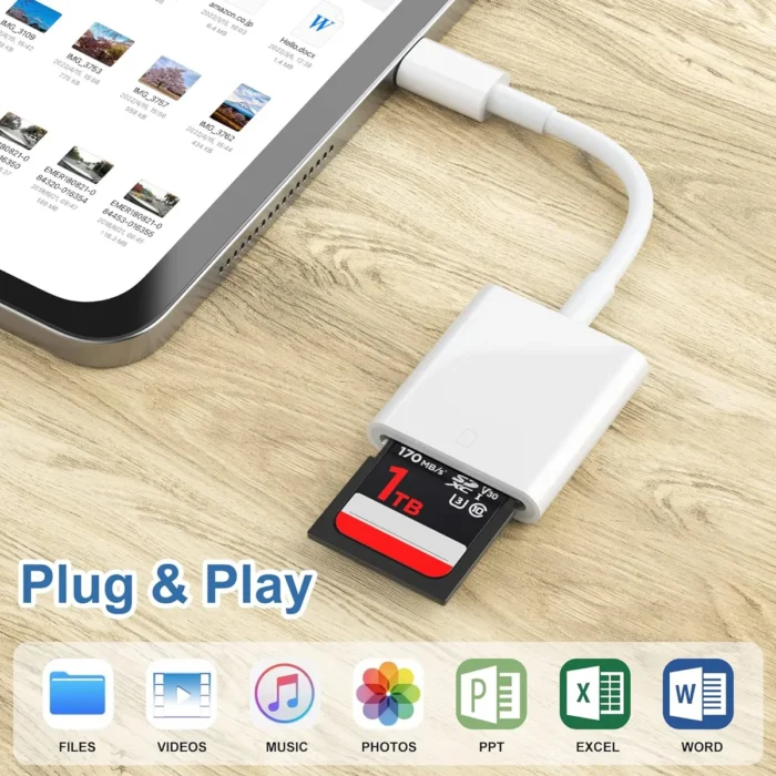 Tiansong Usb C Sd Card Reader Para Mac/iPhone 15/iPad - Imagen 2
