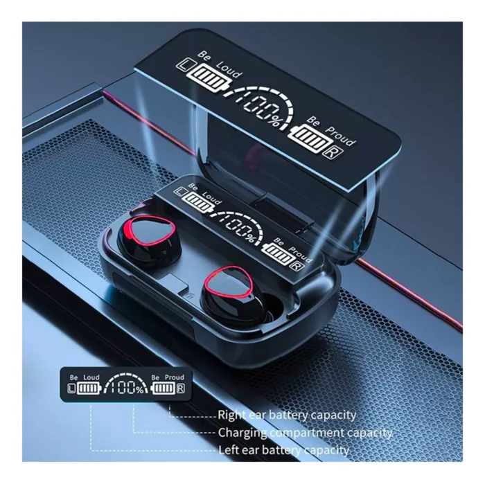 Auriculares inalámbricos Bluetooth V5.1 M10, color negro - Imagen 5