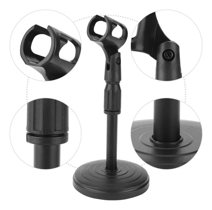 Disc Microphone Stand Detachable Adjustable Desktop Short - Imagen 5