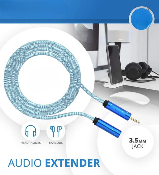 Premium 1M Cable Trrs Extension Audio Micro Mp3 Microfono - Imagen 3