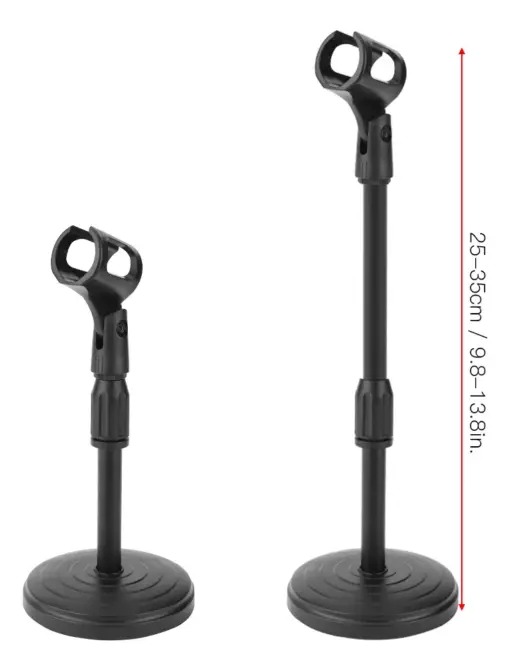 Disc Microphone Stand Detachable Adjustable Desktop Short - Imagen 6