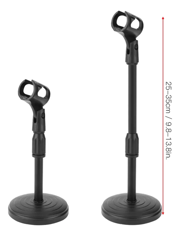 Disc Microphone Stand Detachable Adjustable Desktop Short - Imagen 6