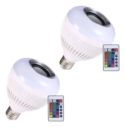 LÂMPADA MUSICAL CAIXA DE SOM BLUETOOTH LED + CONTROLE - Imagen 9