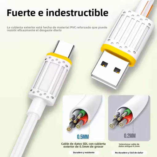 Micro USB Tipo C Cable USB 3.0A - Imagen 4