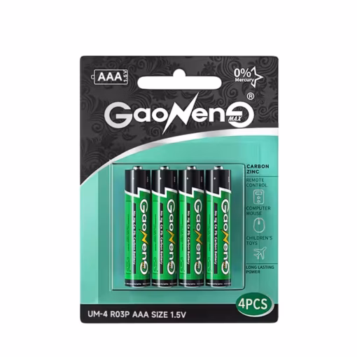 BATERÍA GAONEN Y LINI PACK DE 4 TRIPLE AAA , 1.5V - Imagen 2