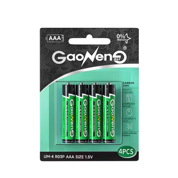 BATERÍA GAONEN Y LINI PACK DE 4 TRIPLE AAA , 1.5V - Imagen 2