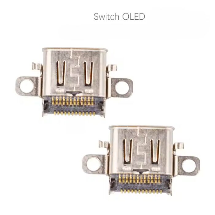 Repuesto de puerto de cargadores de controlador de juegos para Nintendo Switch OLED