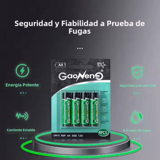 BATERIA GAONEN Y LINI PACK DE 4 DOBLE AA - - Imagen 4