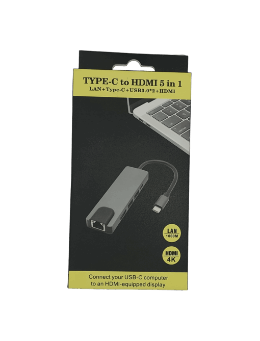 Adaptador tipo C 5 en 1