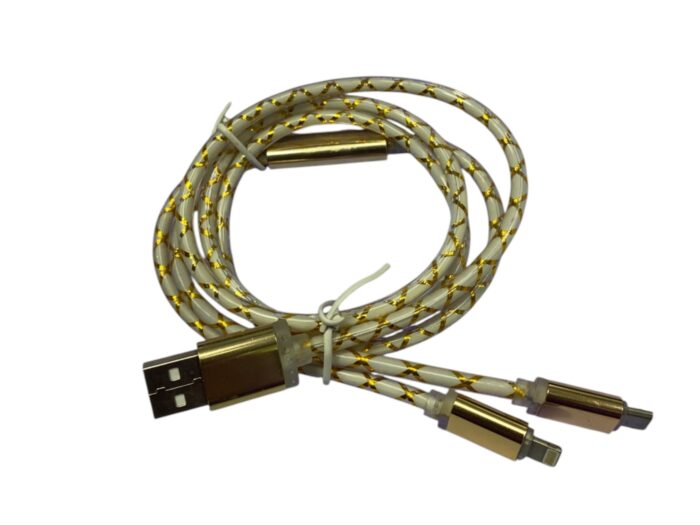 Cable de carga divisor de doble puerto iPhone Y V8. - Imagen 4
