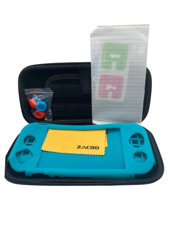 Switch Lite Pack Dos lamina, una funda y cuatro grips