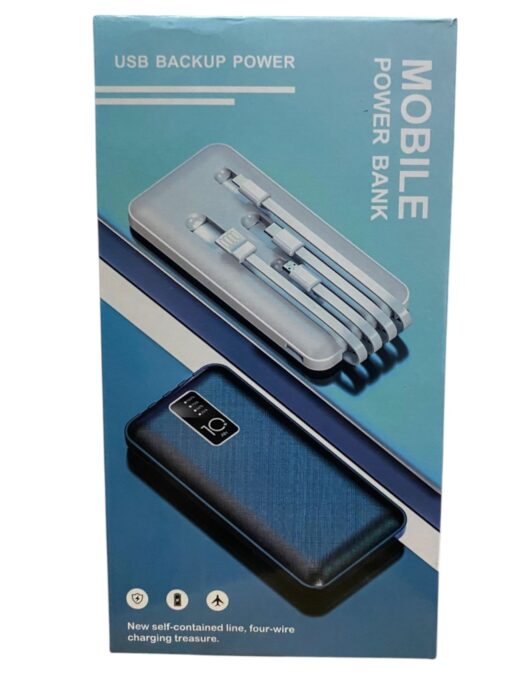 Moreka Power Bank Batería Portátil Carga Rápida 10000mah 4 Cables Blanco - Imagen 11
