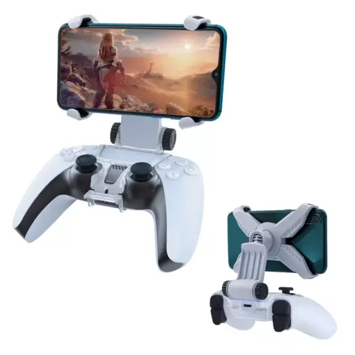 Soporte de abrazadera con clip ajustable para teléfono móvil y mando PS5 - Imagen 6