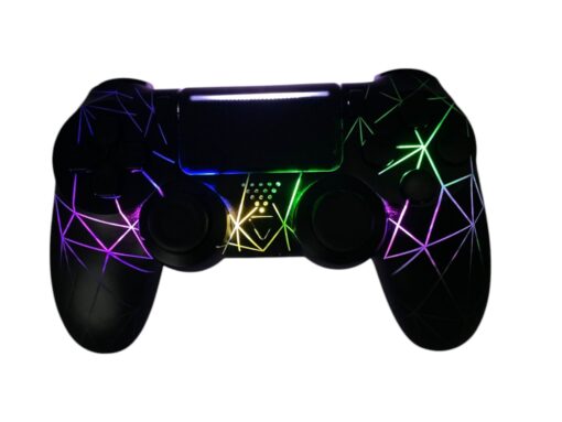 Mando negro inalámbrico  con rayas de luz  para PS4 con DualShock 4 - Imagen 2