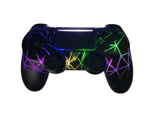 Mando negro inalámbrico  con rayas de luz  para PS4 con DualShock 4 - Imagen 3