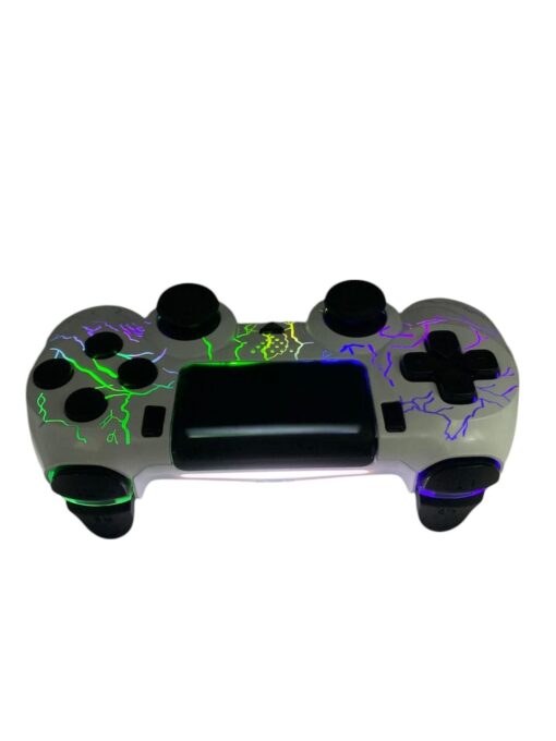 Mando blanco con rayas de luz  para PS4 con DualShock 4 - Imagen 4
