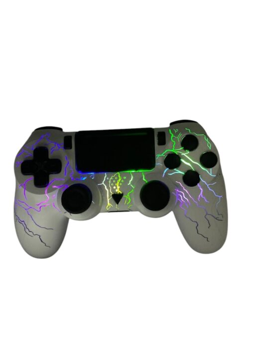 Mando blanco con rayas de luz  para PS4 con DualShock 4 - Imagen 6